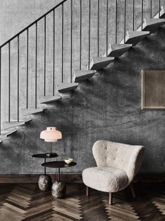 Little Petra Lounge Chair in Sheepskin Scandinavian Grey22 /Walnut, Viggo Boesen