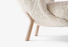 Little Petra Lounge Chair in Sheepskin with Oak Frame by & Tradition