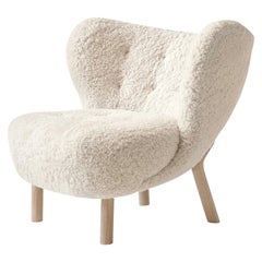 Little Petra Lounge Chair in Sheepskin with Oak Frame by & Tradition