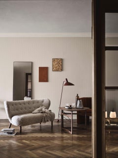 Little Petra Sofa in Sheepskin Moonlight & Walnut, by Viggo Boesen for &T