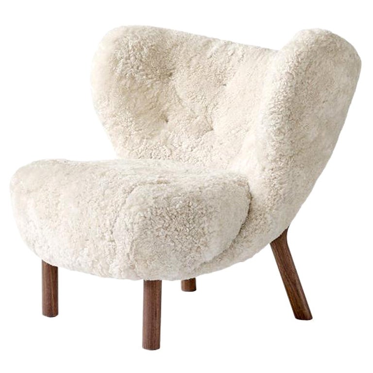 Little Petra VB1, in Sheepskin Moonlight & Walnut by Viggo Boesen for &Tradition