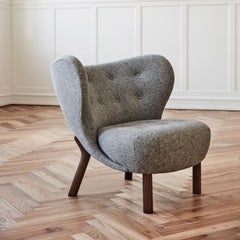 Little Petravb1 & Pouf in Hallingdal 130 & Walnut by Viggo Boesen for &tradition