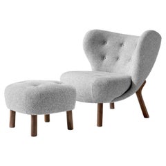 Little Petra VB1 & Pouf in Hallingdal130 & Walnut by Viggo Boesen for &tradition