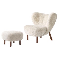 Little Petra VB1 & Pouf in"Special Order"Sheepskin Colors& Walnut for &Tradition