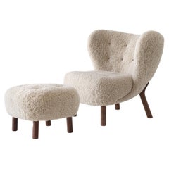 Little Petra VB1 & Pouf in"Special Order"Sheepskin Colors& Walnut for &Tradition