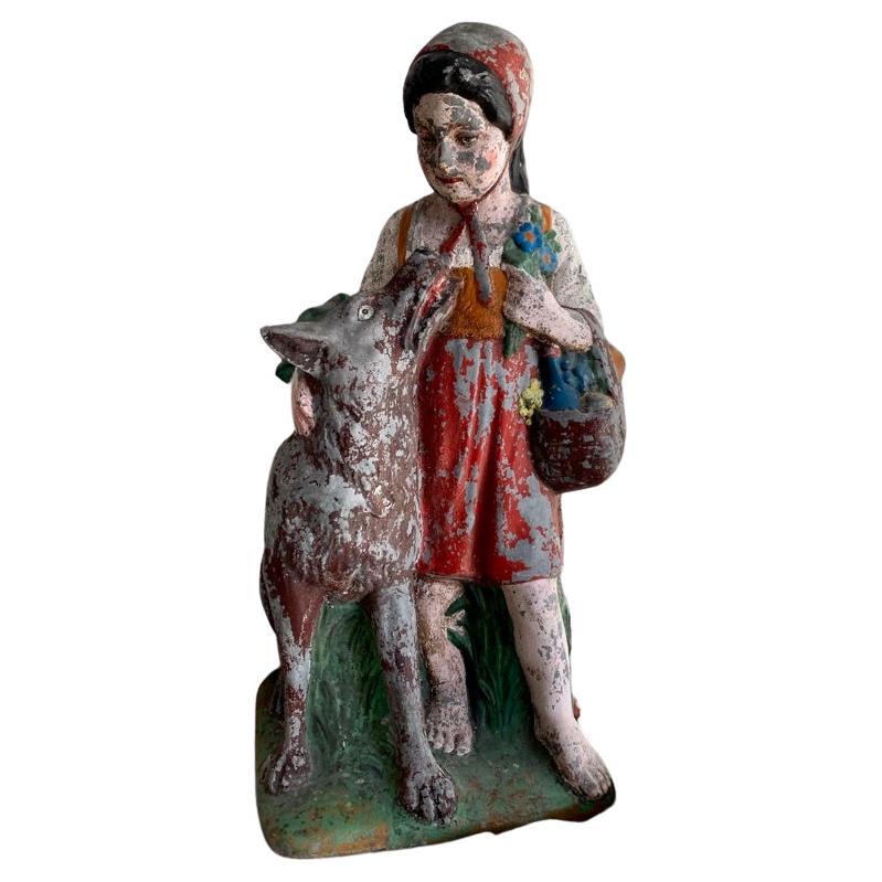 Little Red Riding Hood - Garden Statue For Sale