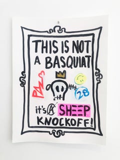 È un falso - Basquiat  acrilico su carta
