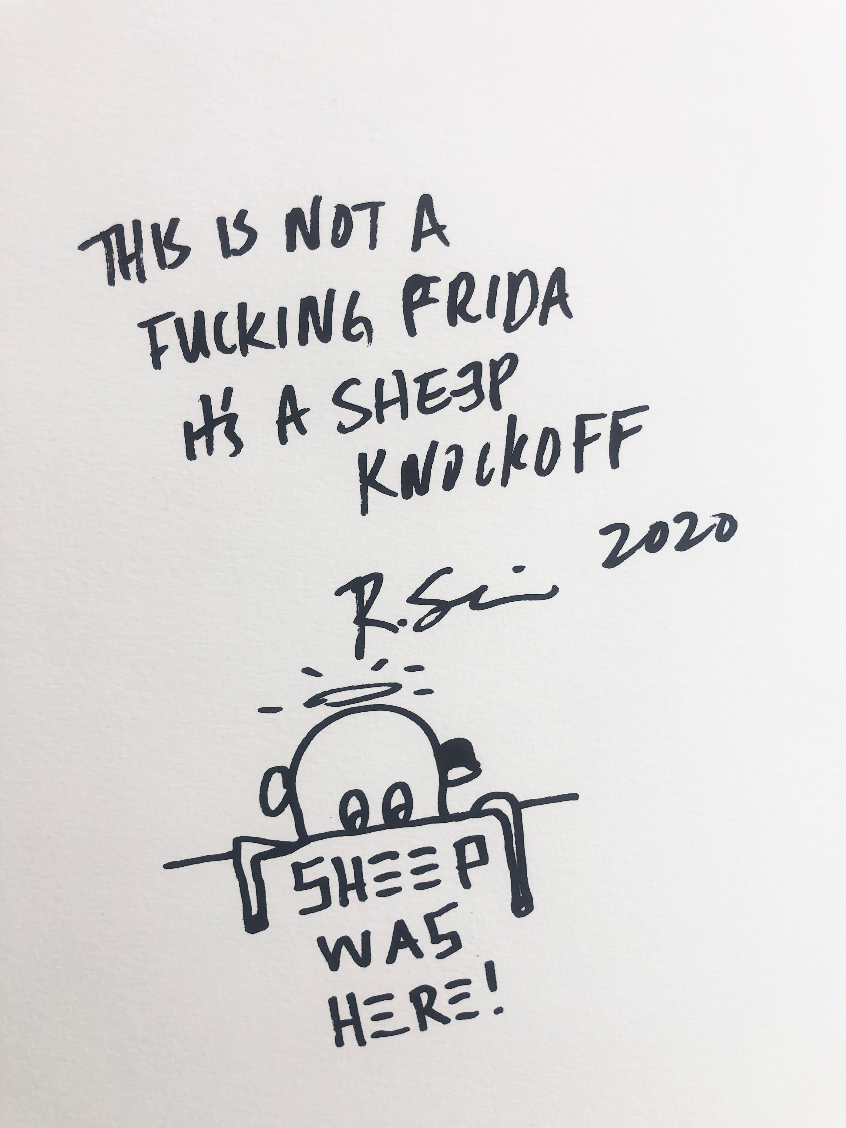 It's a Knockoff - Frida   acrylic on paper For Sale 2