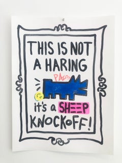 It's a Knockoff - Haring   acrylic on paper