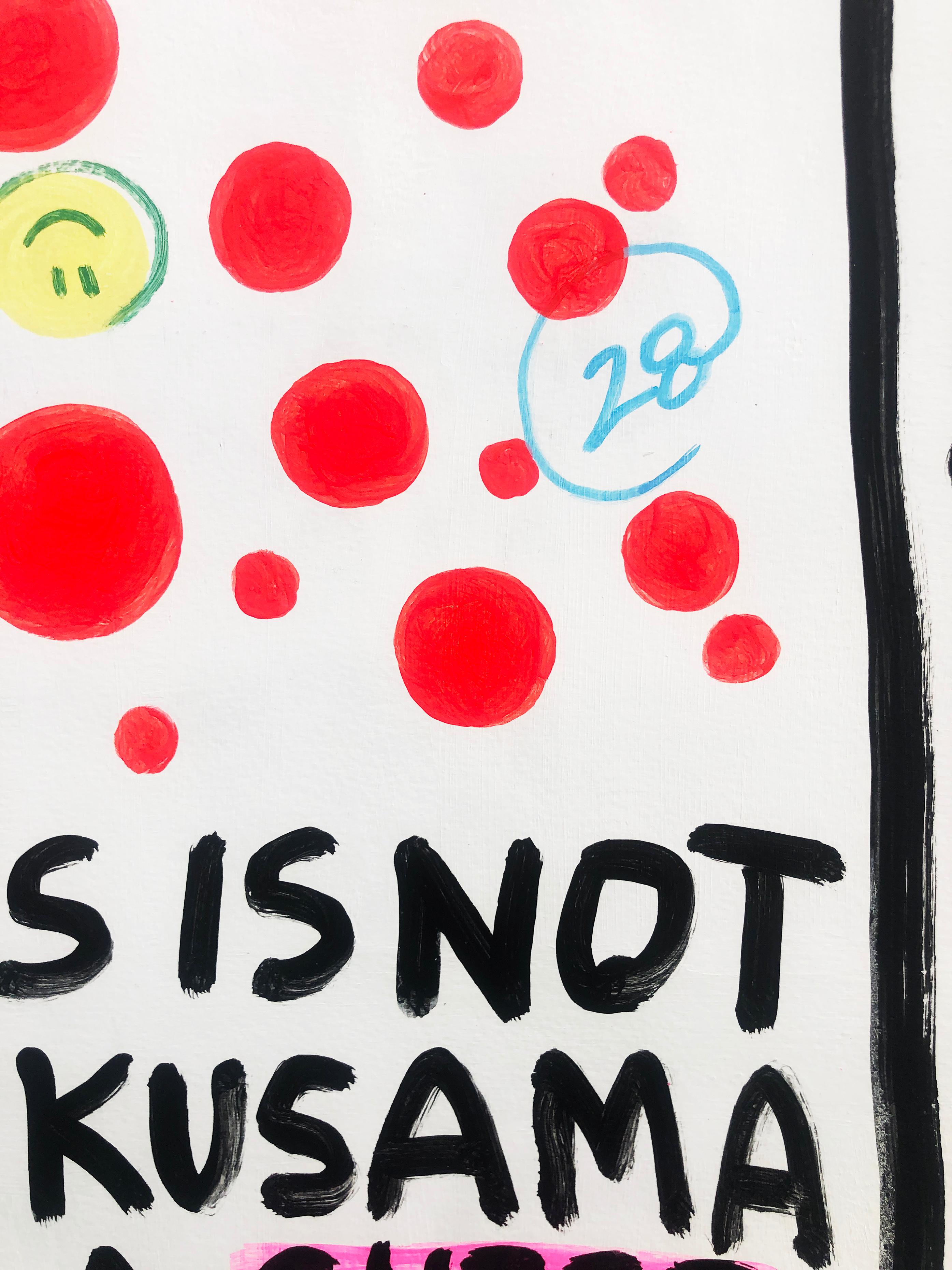 It's a Knockoff - Kusama   acrylic on paper For Sale 1