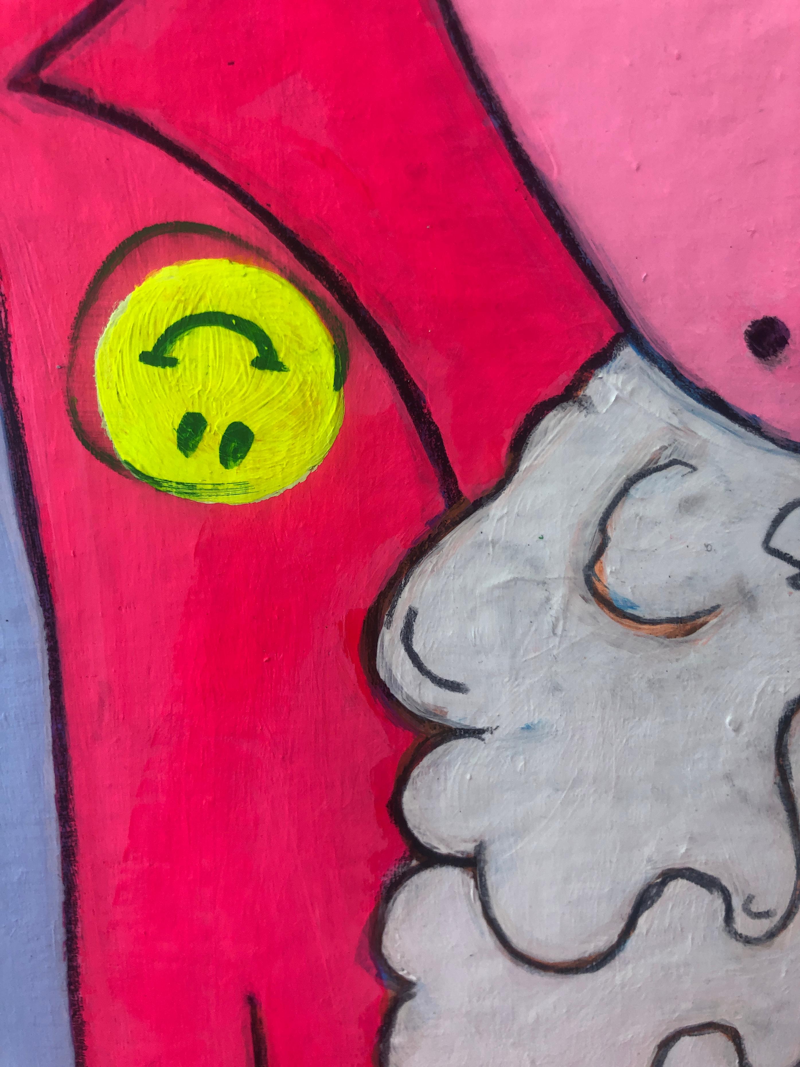 Looking For.. Ricky Ryan  - acrylic on cardboard For Sale 5