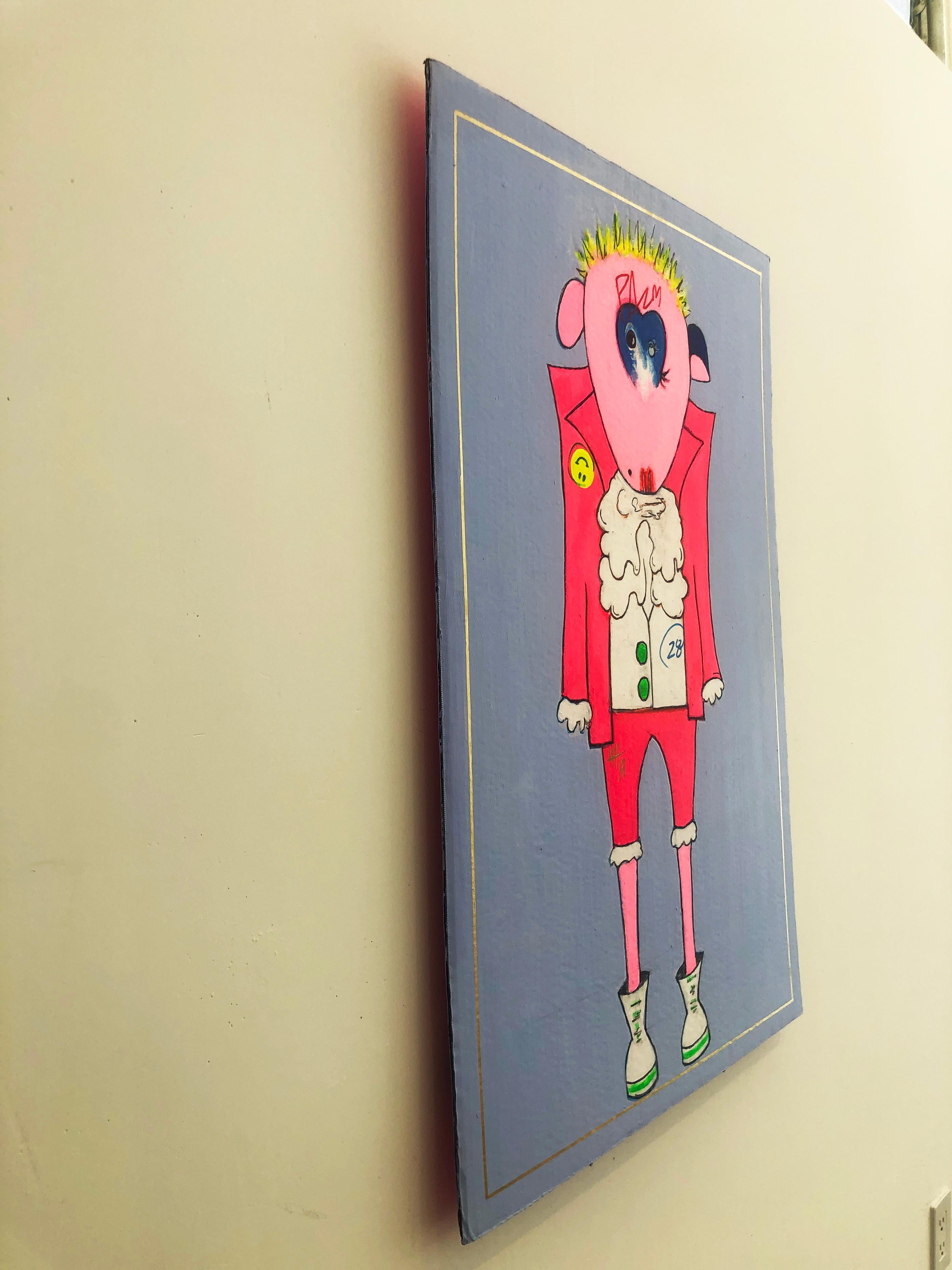 Looking For.. Ricky Ryan  - acrylic on cardboard For Sale 1