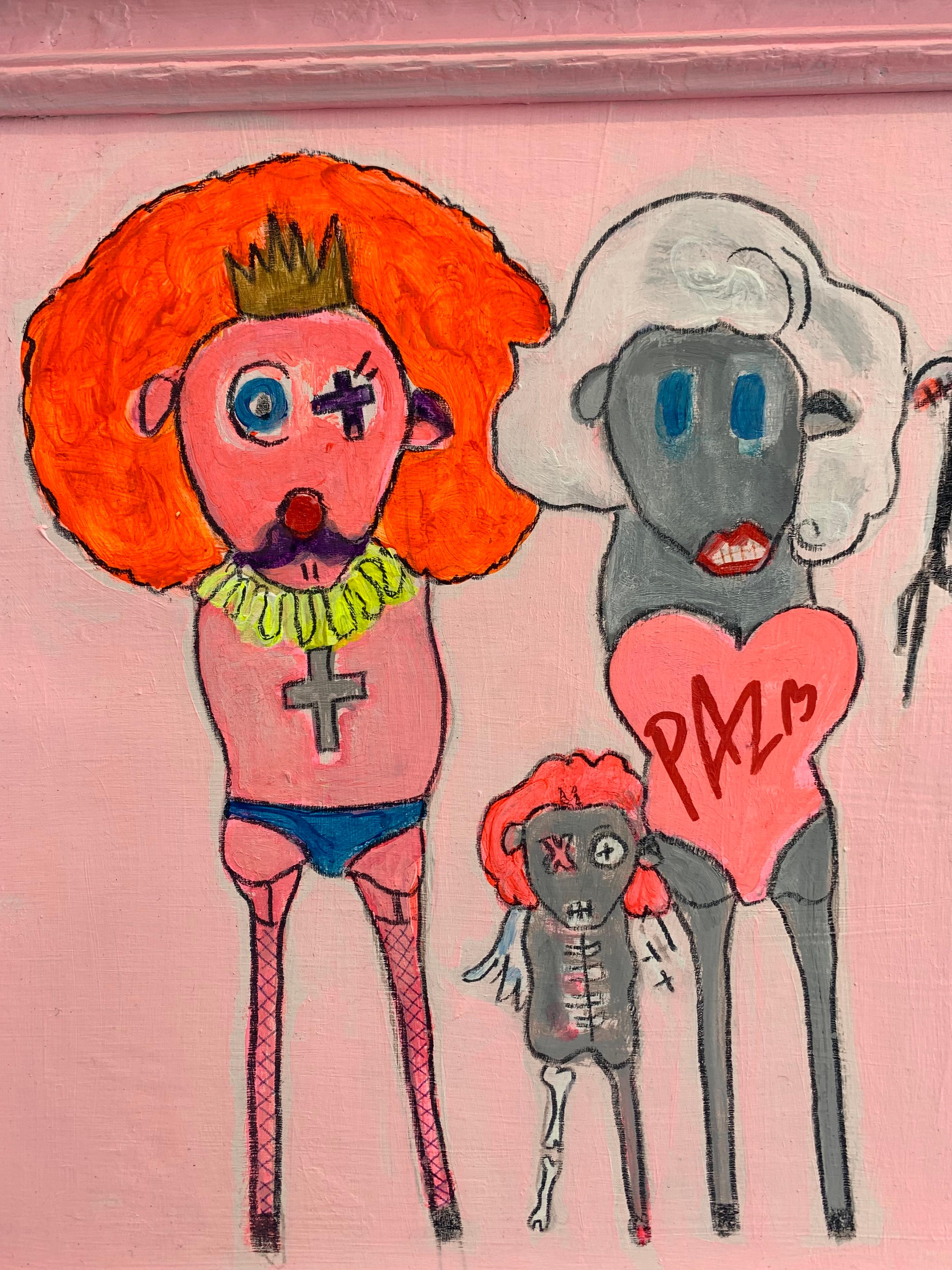 McSheep - Acryl auf Karton im Angebot 3