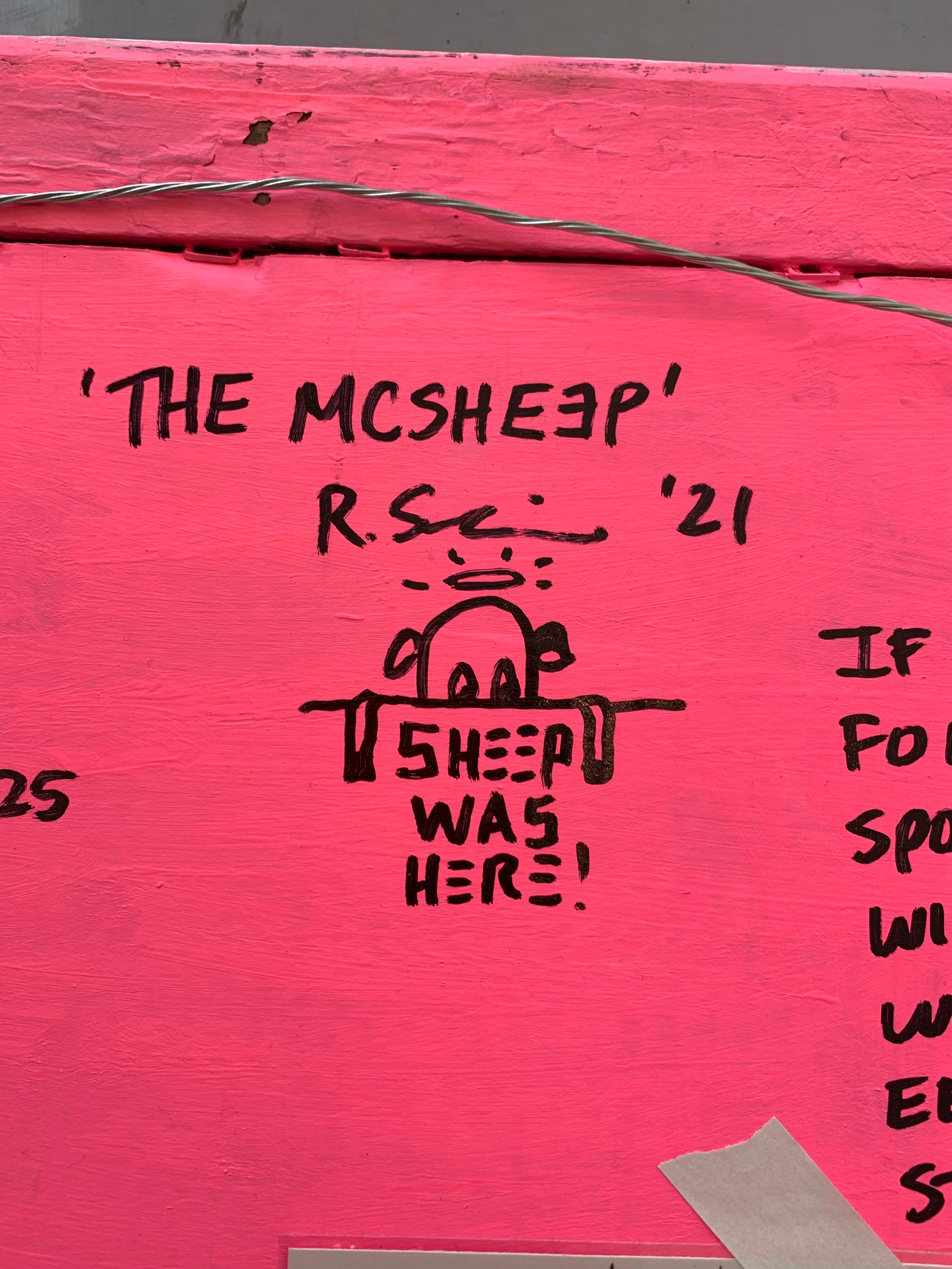The McSheep - Acrylic on Cardboard For Sale 2