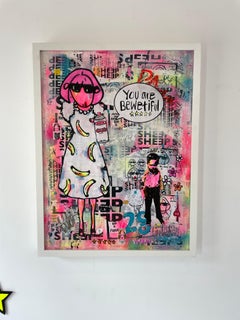 You are Bewetiful - técnica mixta sobre cartón