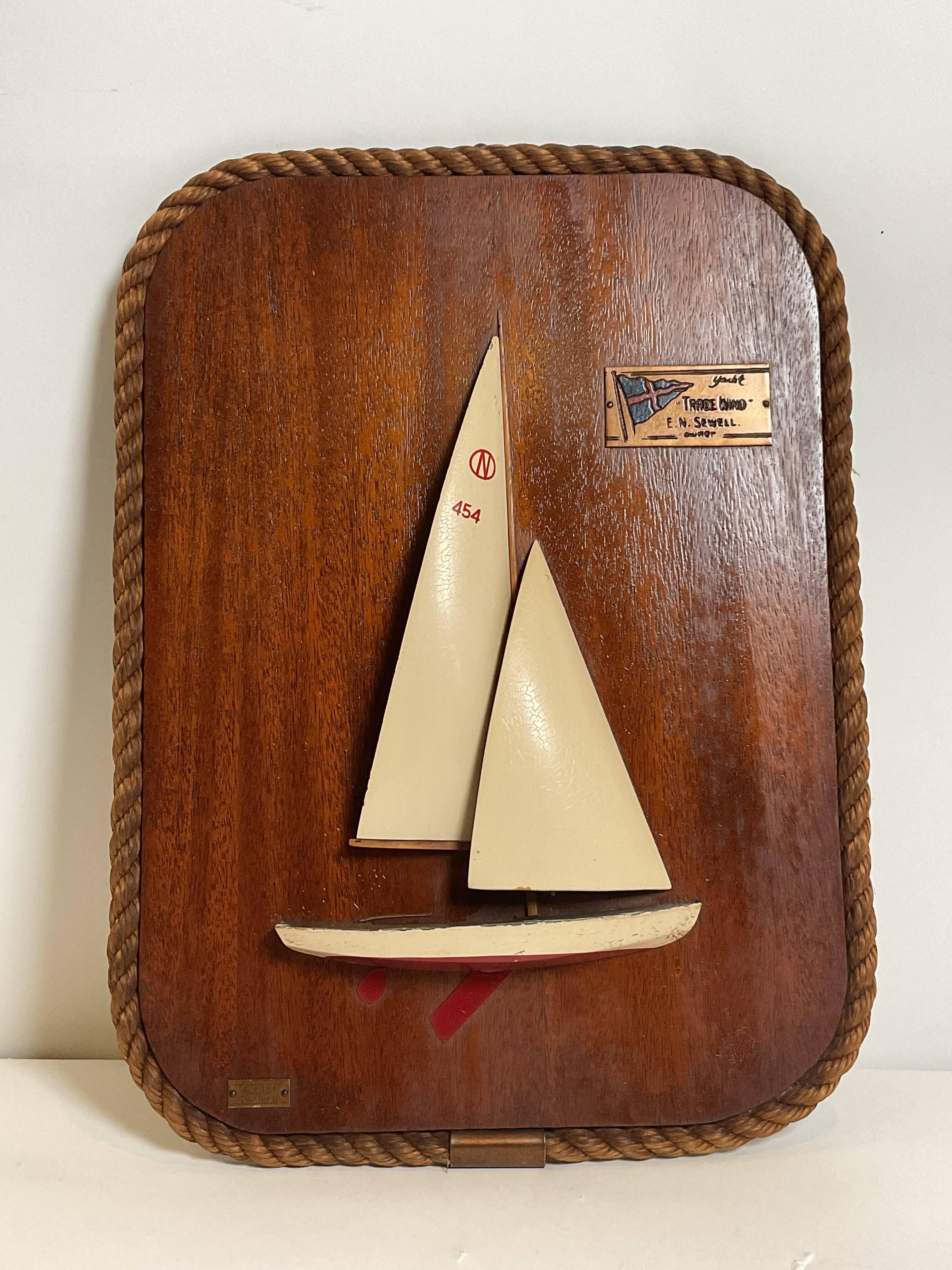 Little Shipyards Model of N Class Sailboat In Excellent Condition In Norwell, MA