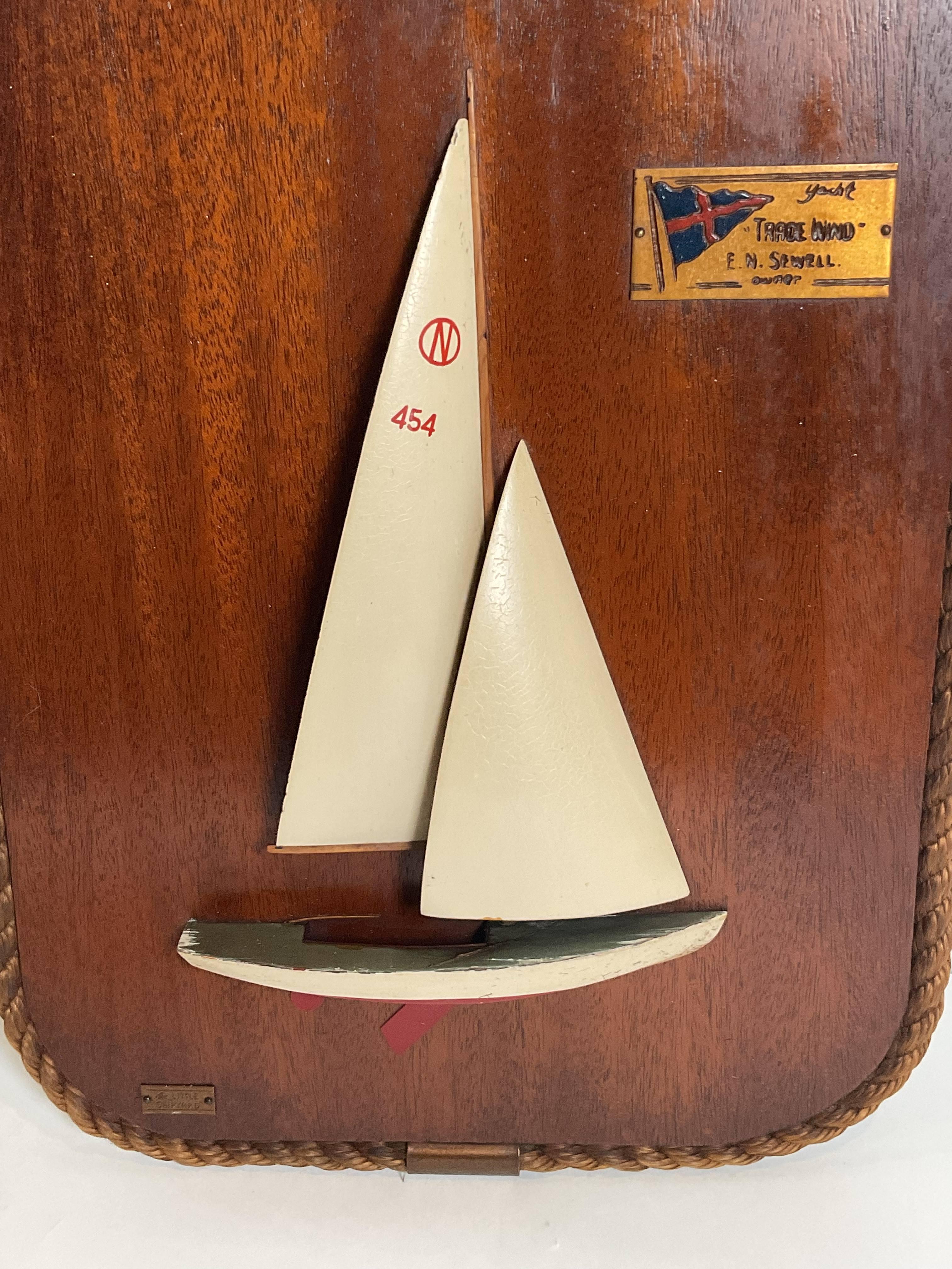 Late 20th Century Little Shipyards Model of N Class Sailboat