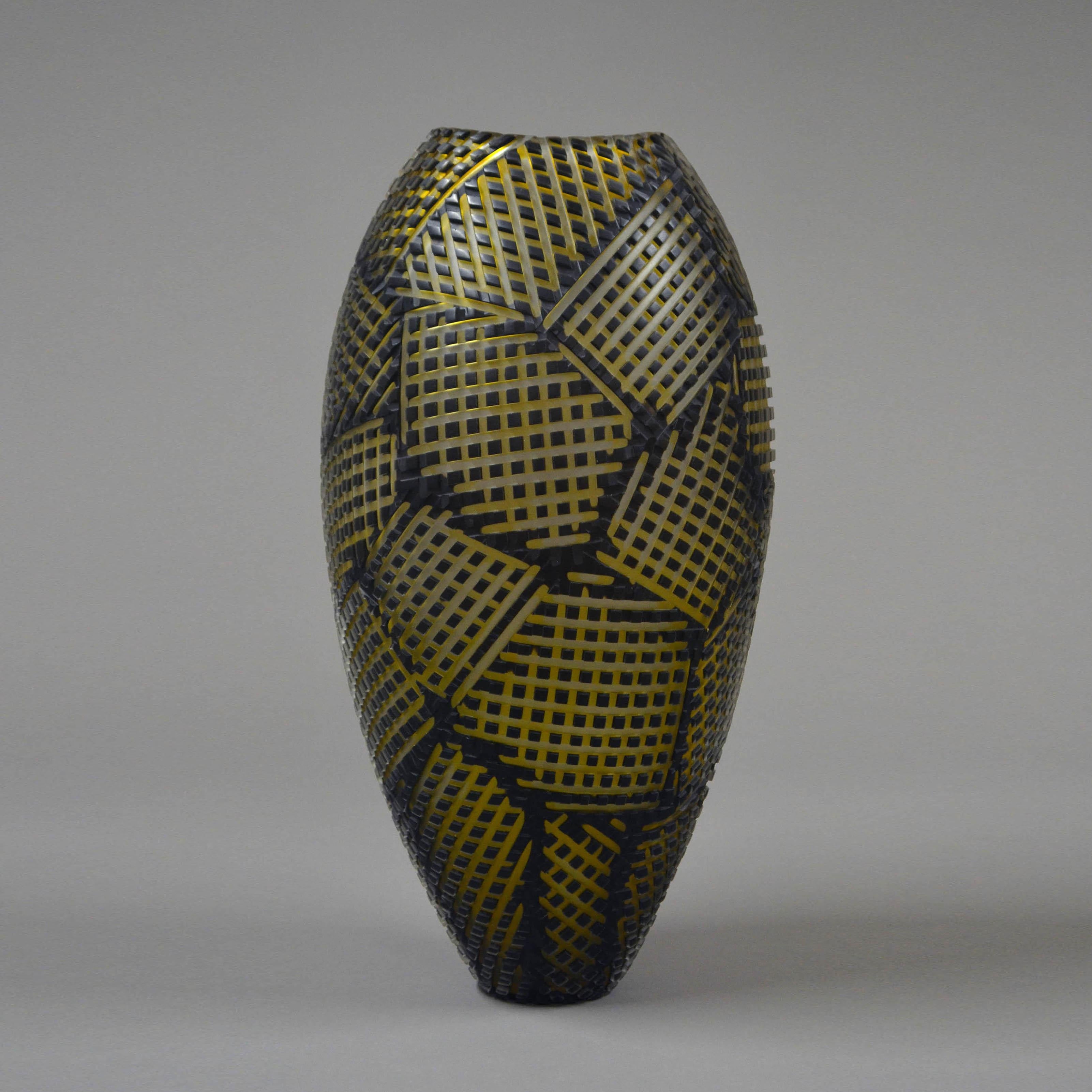 Little Stitches II, an Art Glass Vase by Philip Baldwin & Monica Guggisberg In New Condition In London, GB