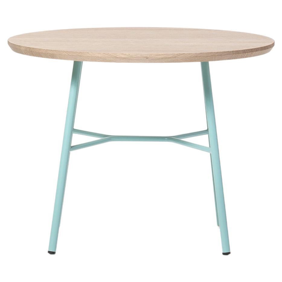 Little Table Yuki 0128, Metal Frame, Round, Color, Design, Coffee Table, Wood