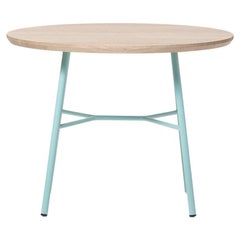 Petite table Yuki 0128, cadre métallique, rond, couleur, design, table basse, bois