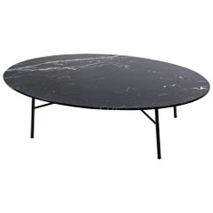 Little Table Yuki, Metal Frame, Round, Black Colour, Design, Coffee Table