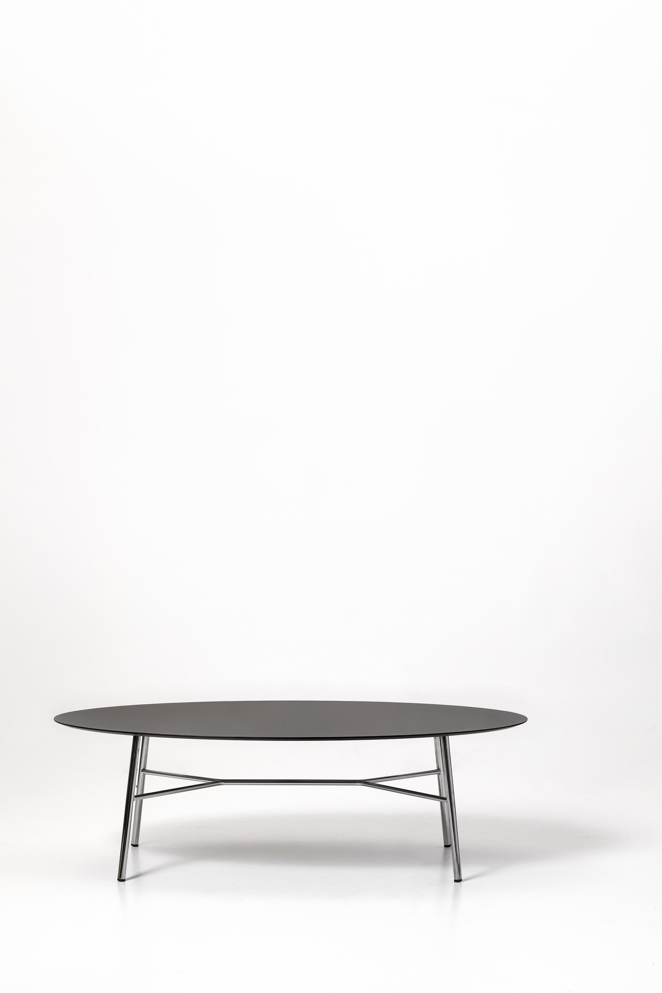 Petite table Yuki, cadre en métal, couleur blanche, design, table basse, verre, marbre en vente 1