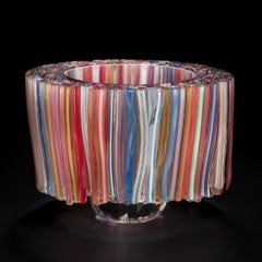Little Thread Ruby Rainbow, a Multicoloured Art Glass Bowl by Sabine Lintzen