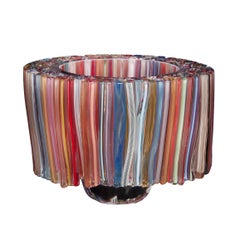 Little Thread Ruby Rainbow, a Multicoloured Art Glass Bowl by Sabine Lintzen