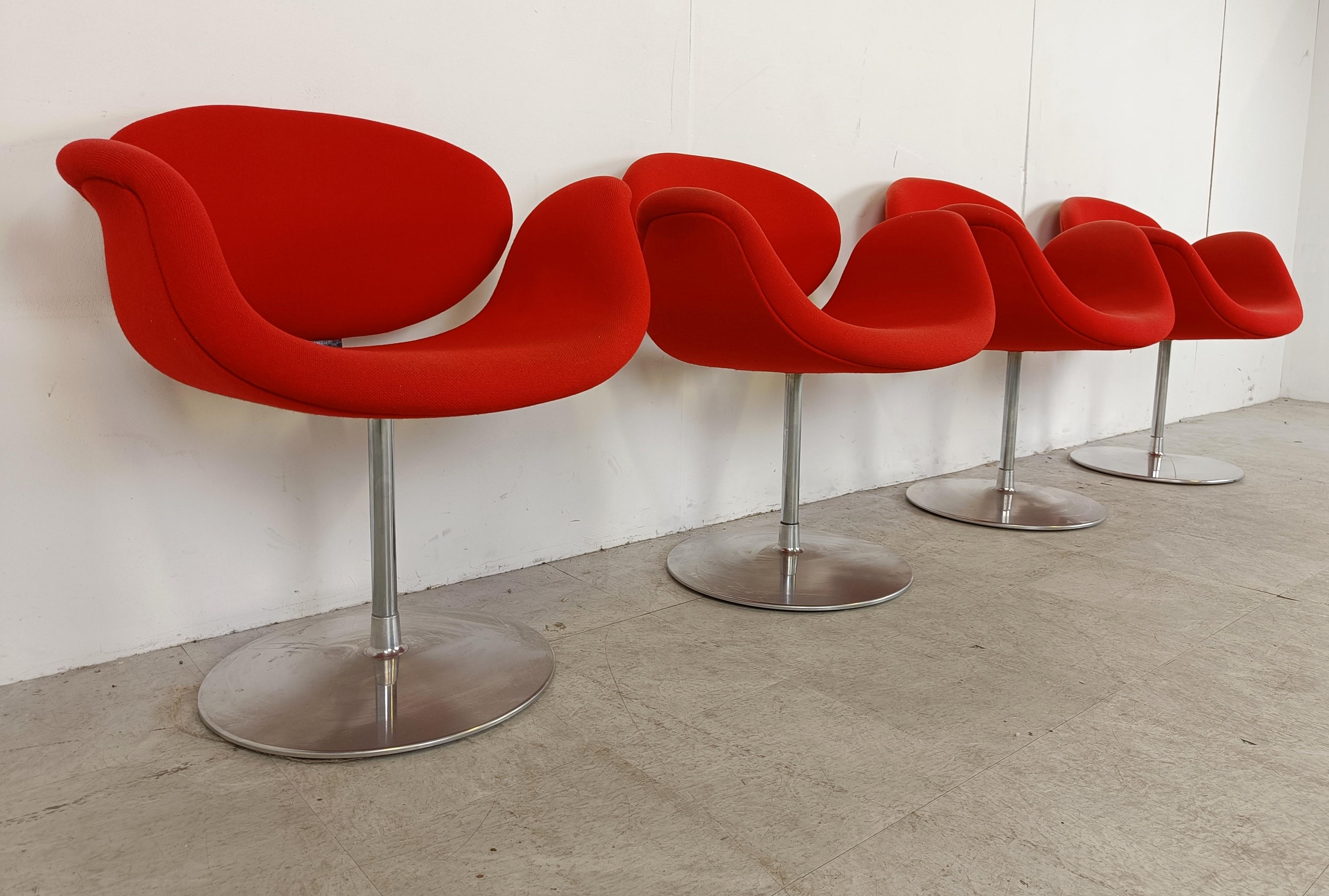 Metal Little tulip dining chairs by Pierre Paulin for Artifort - set of 4 - 1990s