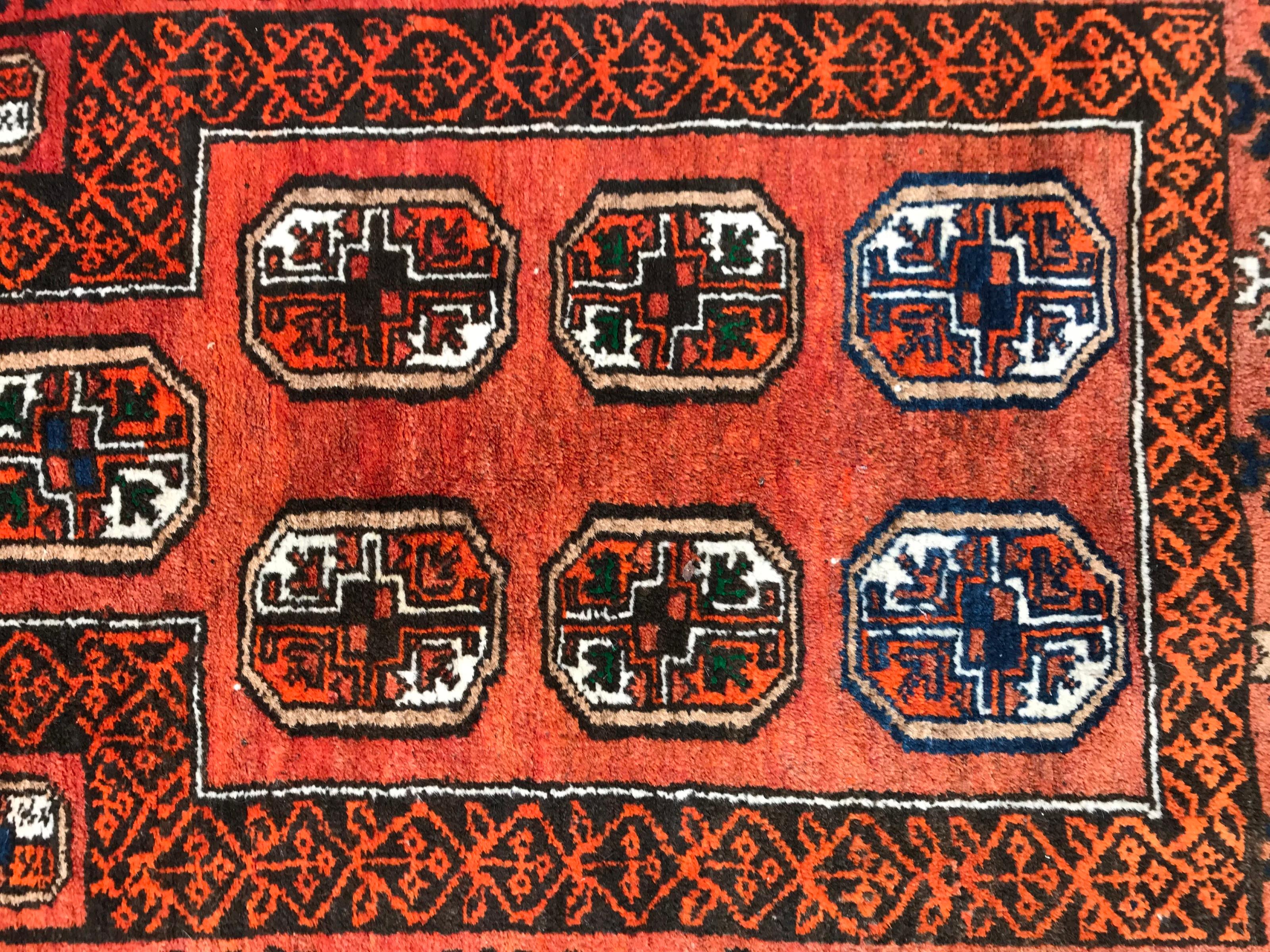 Mid-20th century Afghan rug, with beautiful prayer design and a red field color, wool velvet on wool foundations.

✨✨✨

