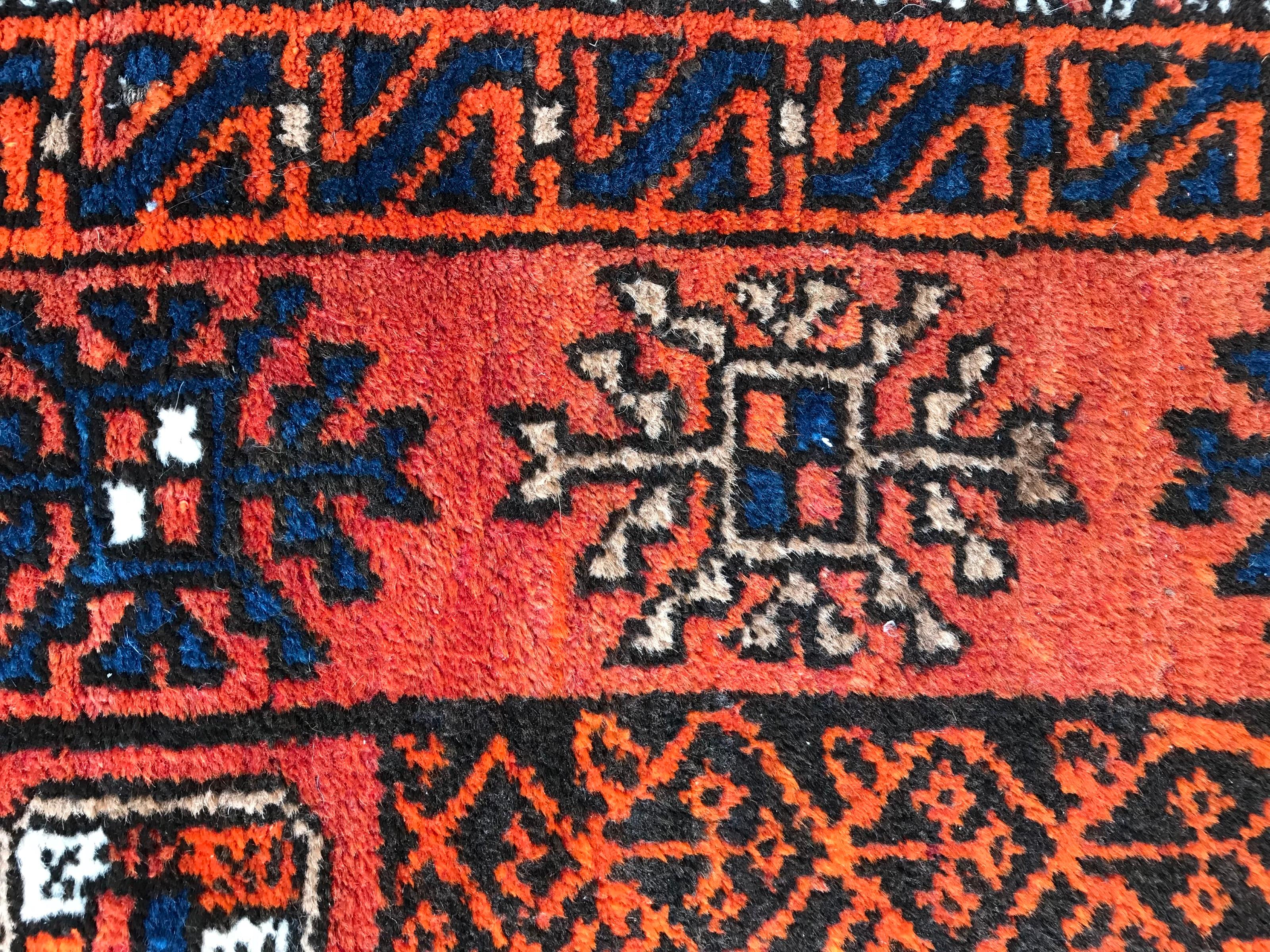 Little Vintage Baluch Afgan Rug In Good Condition For Sale In Saint Ouen, FR
