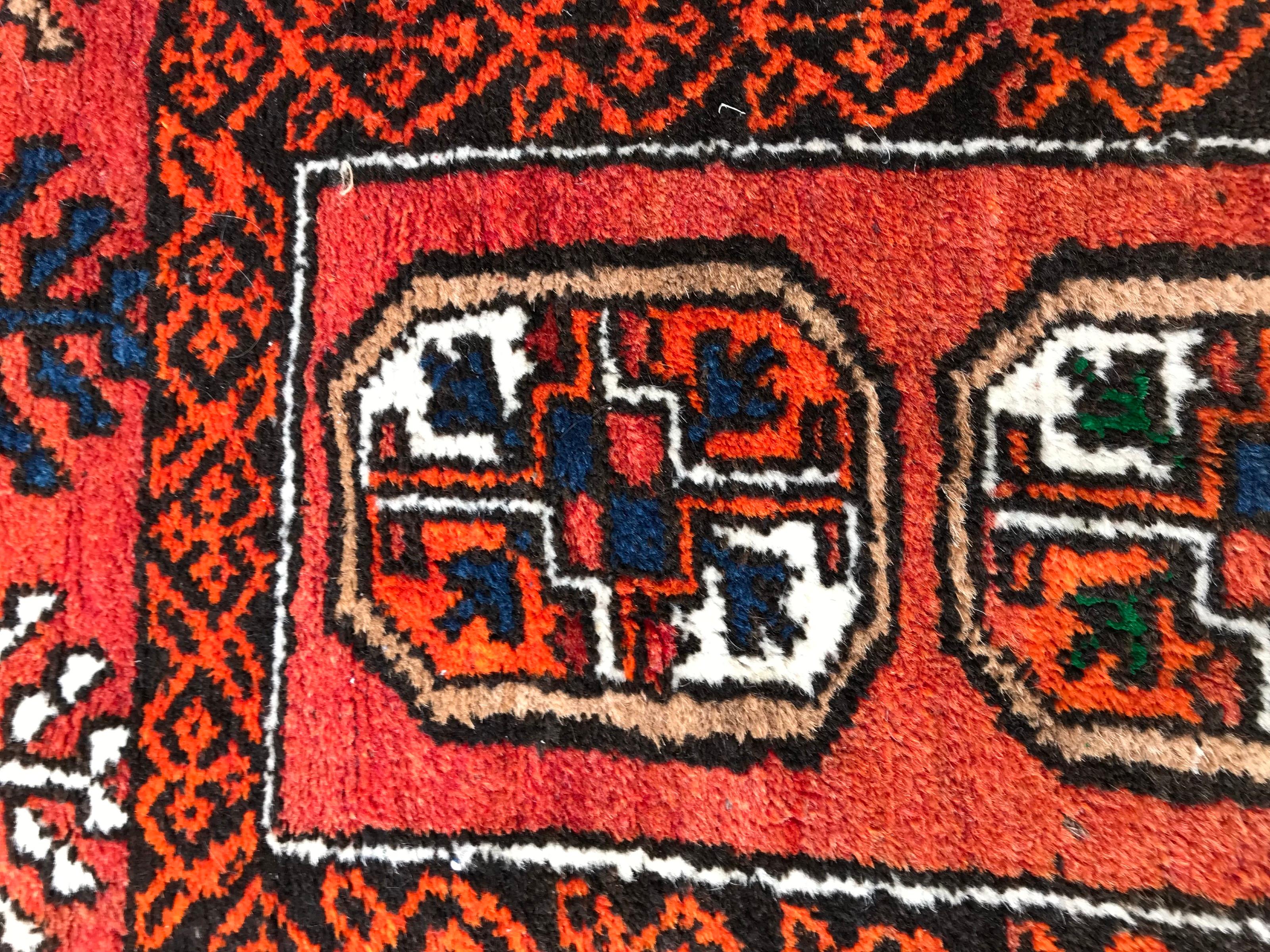 20th Century Little Vintage Baluch Afgan Rug For Sale