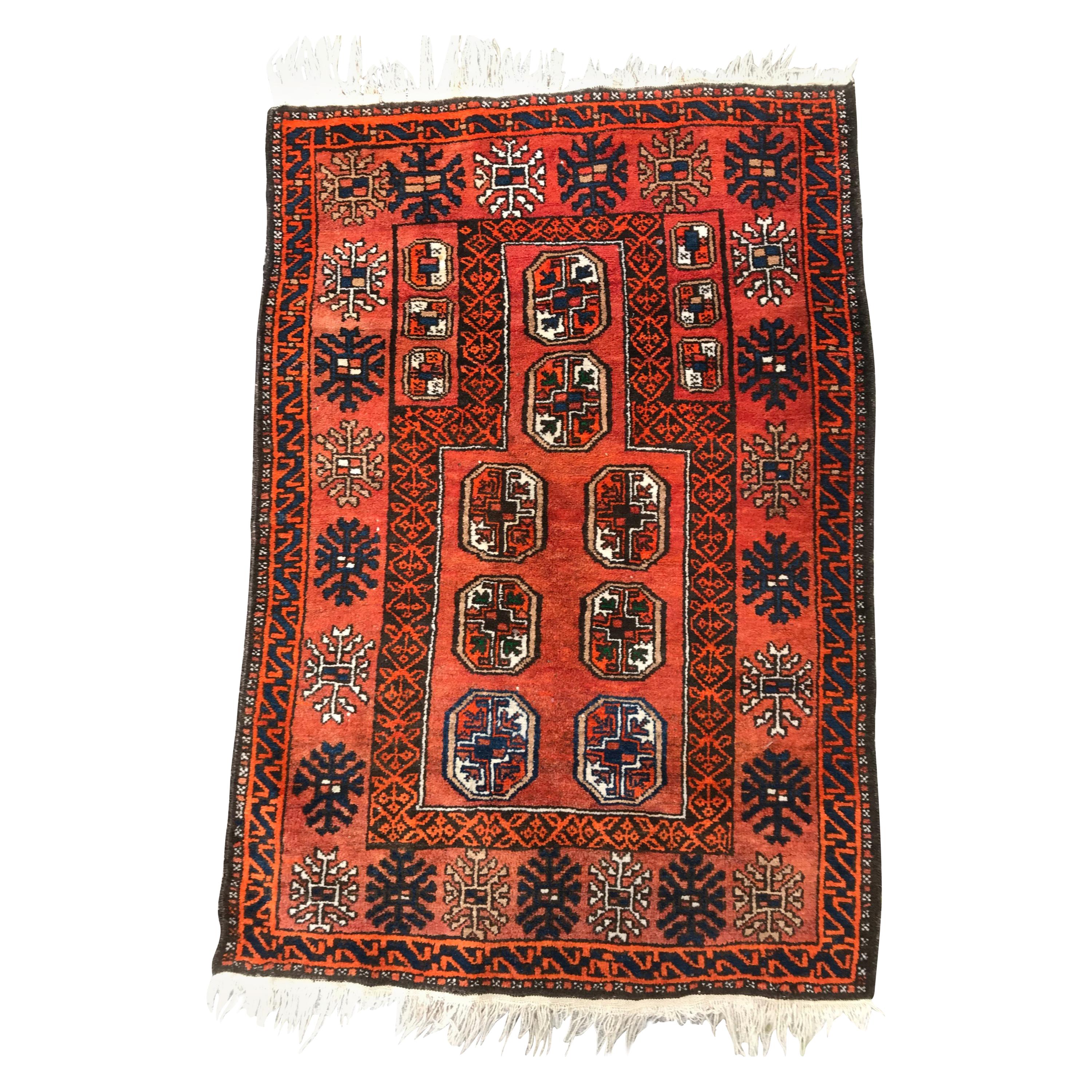 Kleiner Belutsch-Afgan-Teppich im Vintage-Stil im Angebot