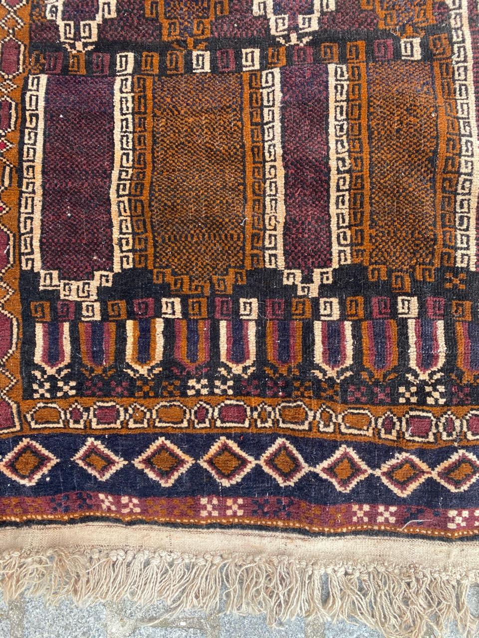 Petit tapis afghan vintage Baluch en vente 2