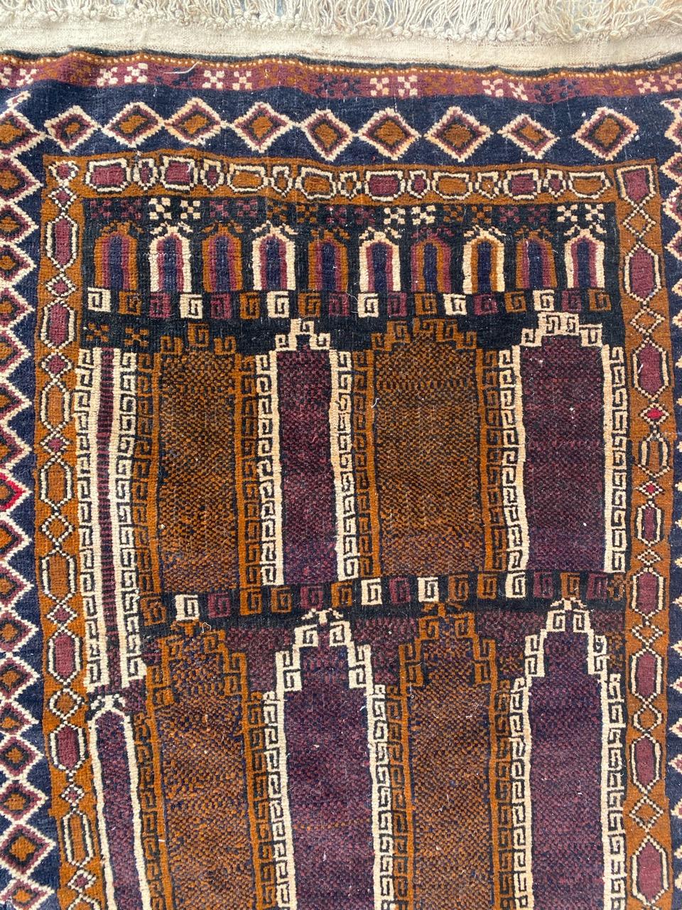 Petit tapis afghan vintage Baluch en vente 7