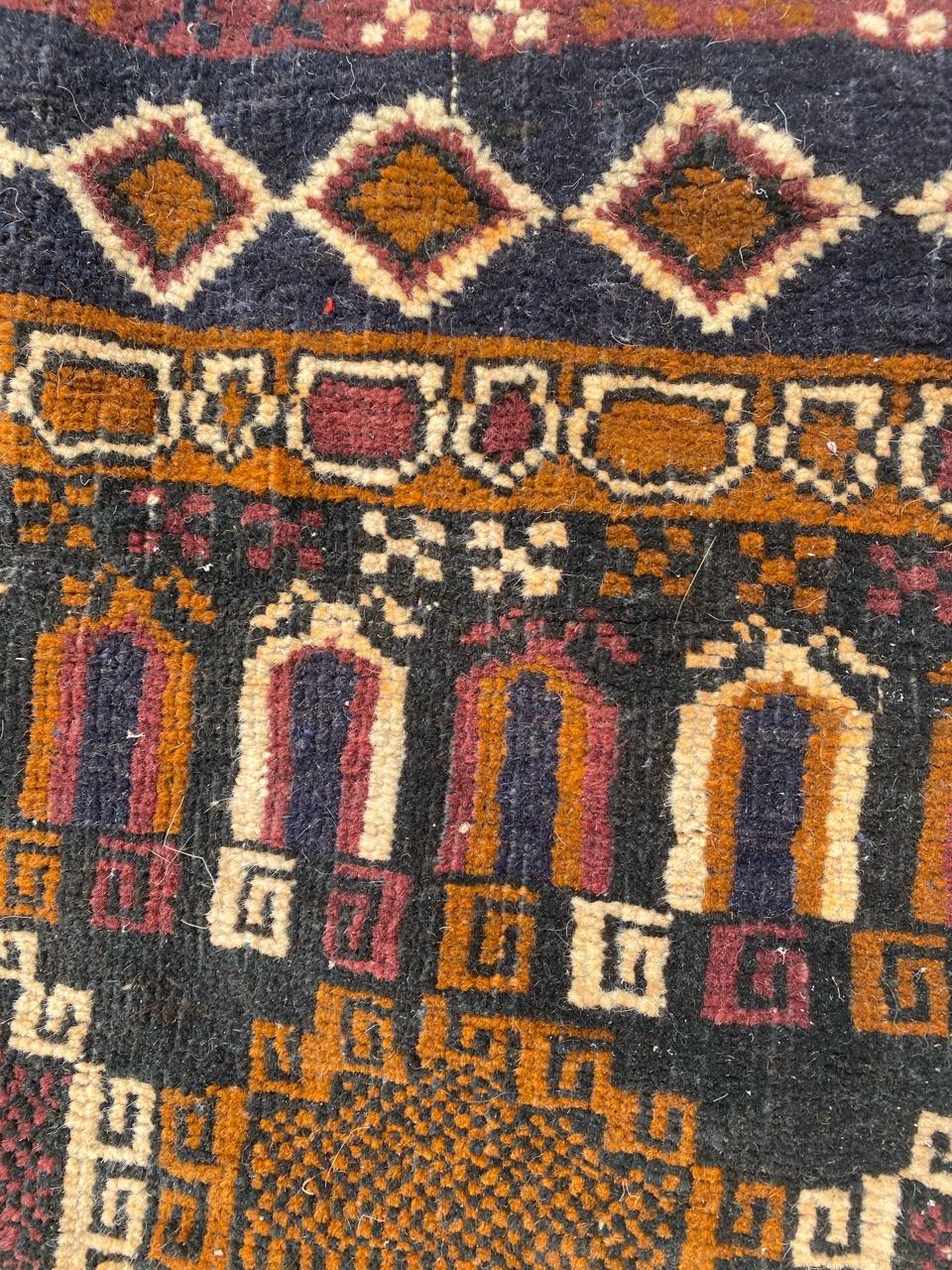 Little Vintage Baluch Afghan Rug For Sale 9