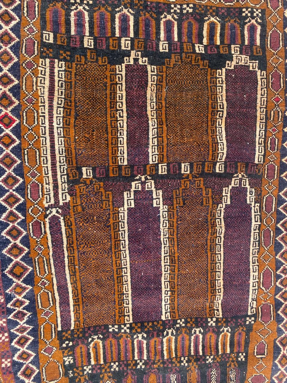 Petit tapis afghan vintage Baluch en vente 10