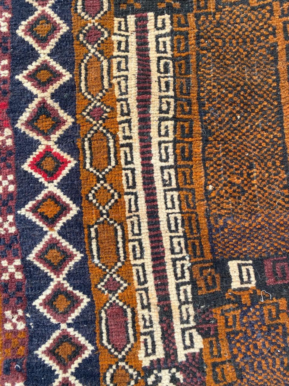 Laine Petit tapis afghan vintage Baluch en vente
