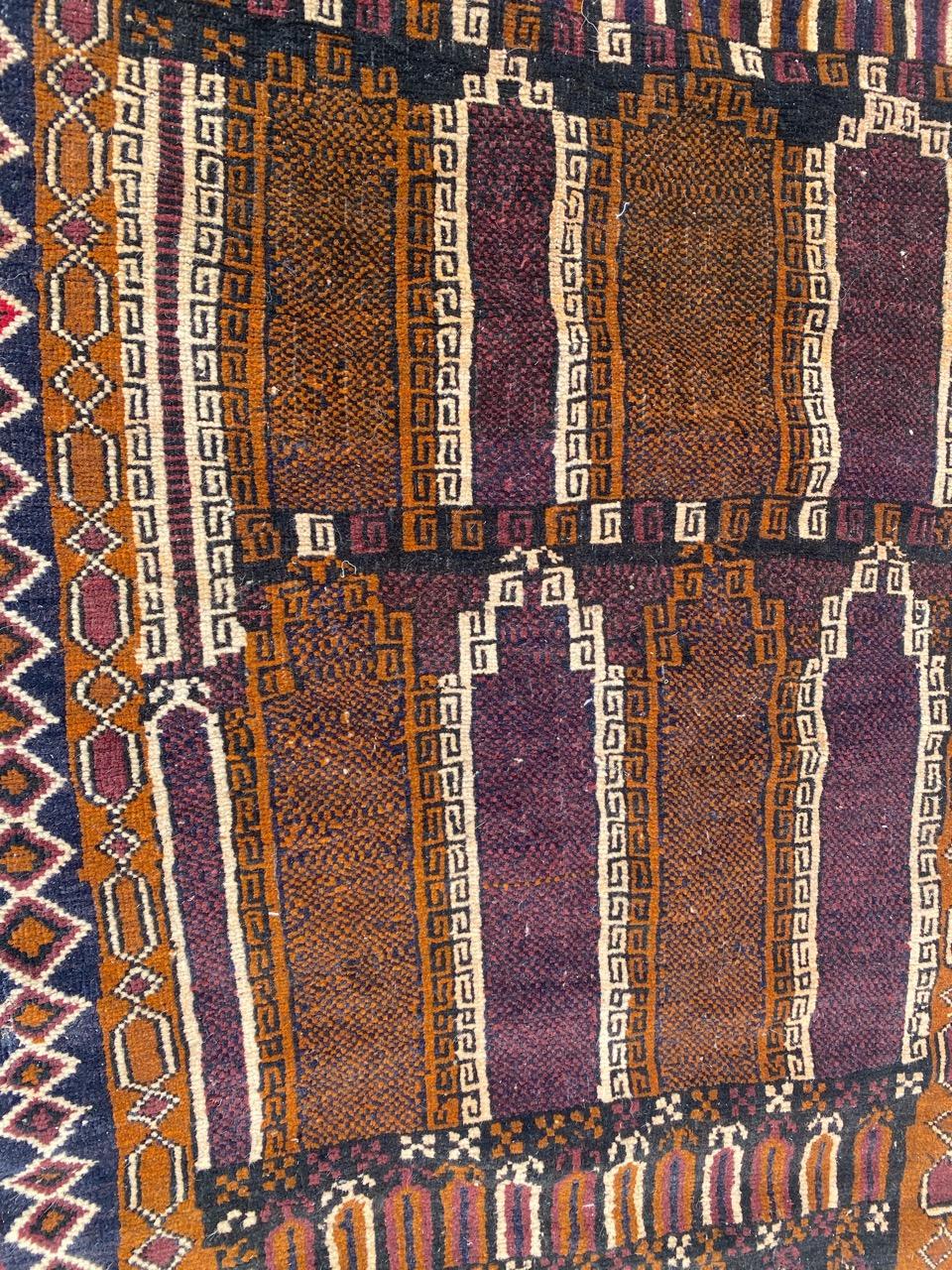 Petit tapis afghan vintage Baluch en vente 1