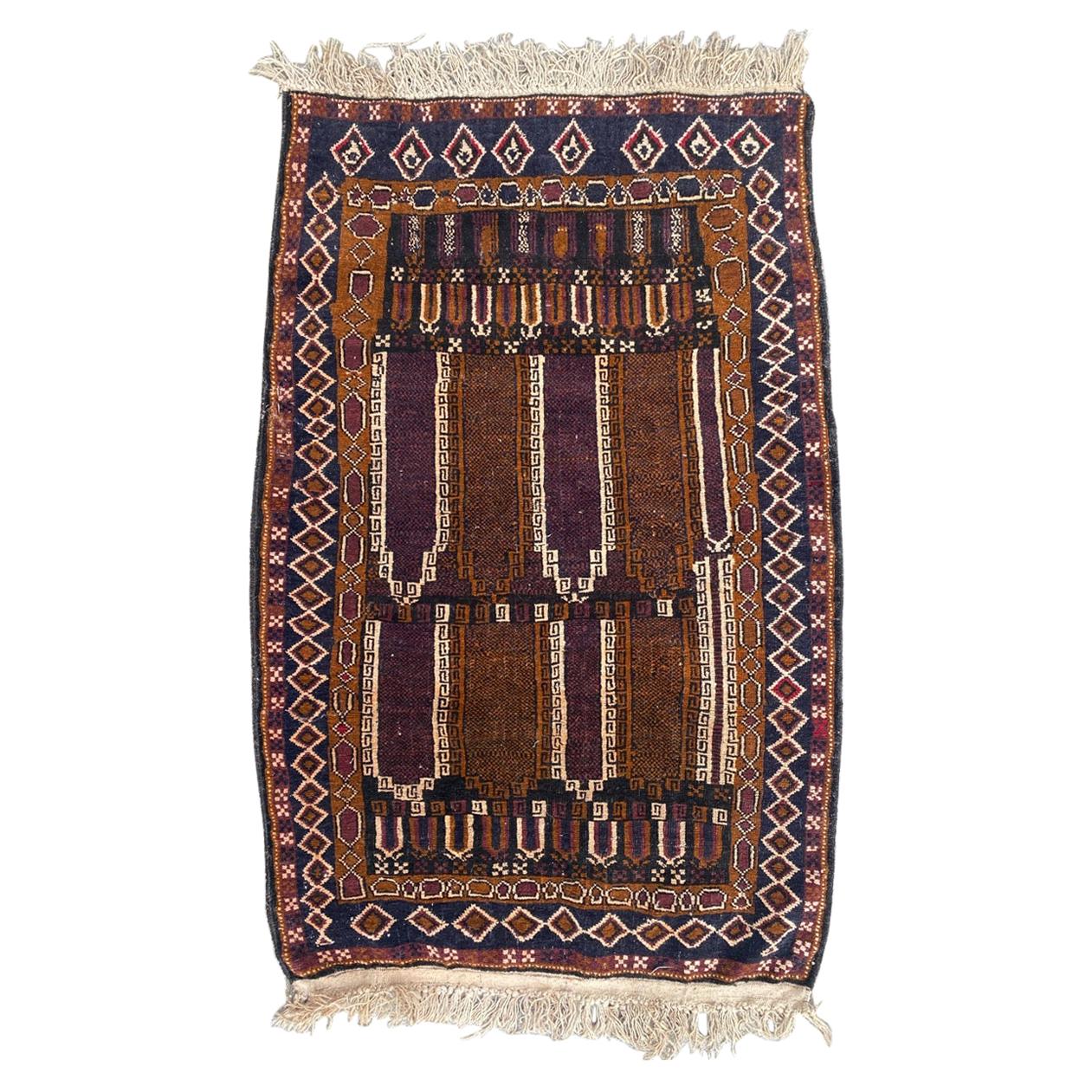 Kleiner afghanischer Baluch-Teppich im Vintage-Stil