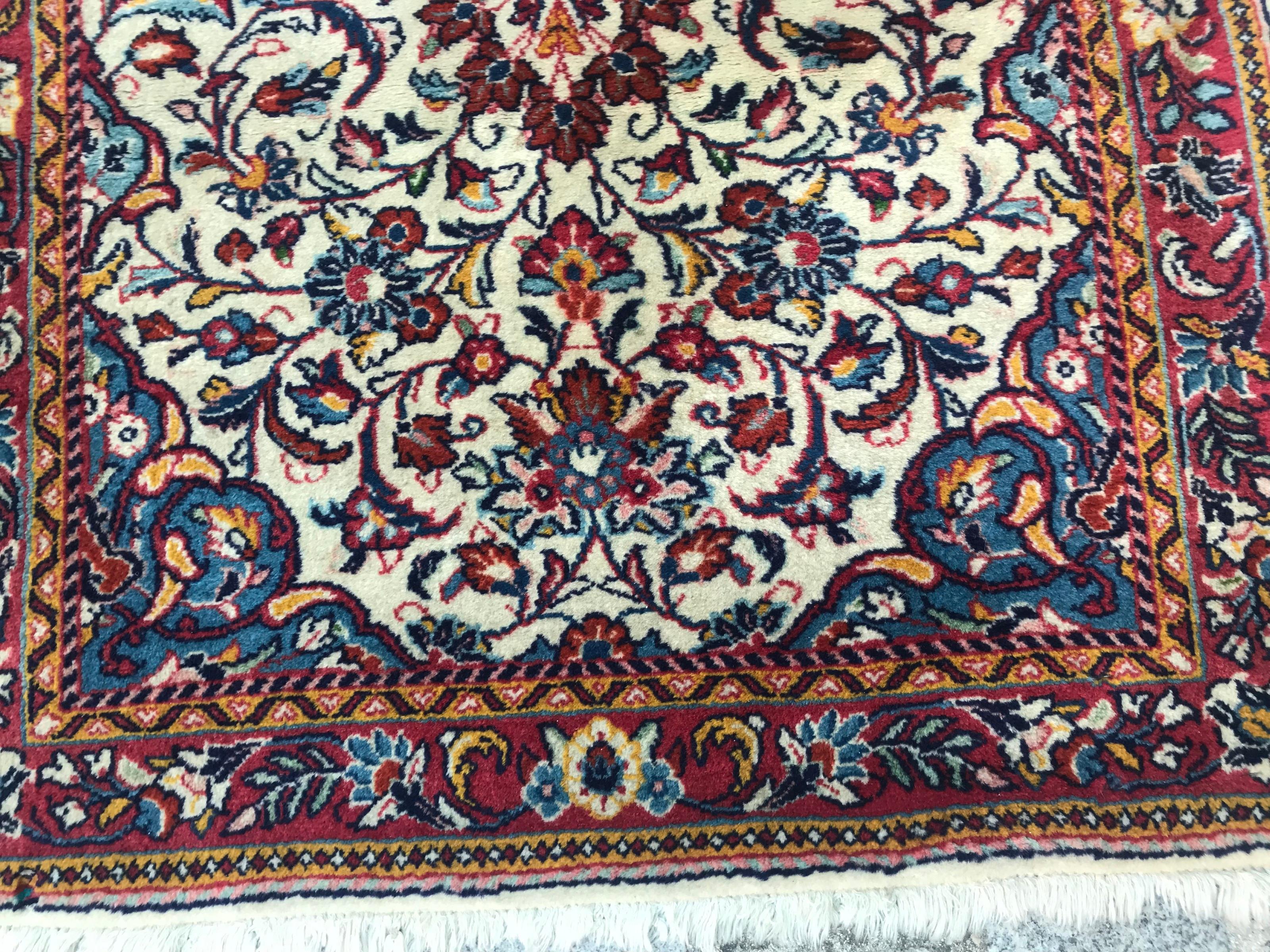 Hand-Knotted Little Vintage Sarogh Runner For Sale