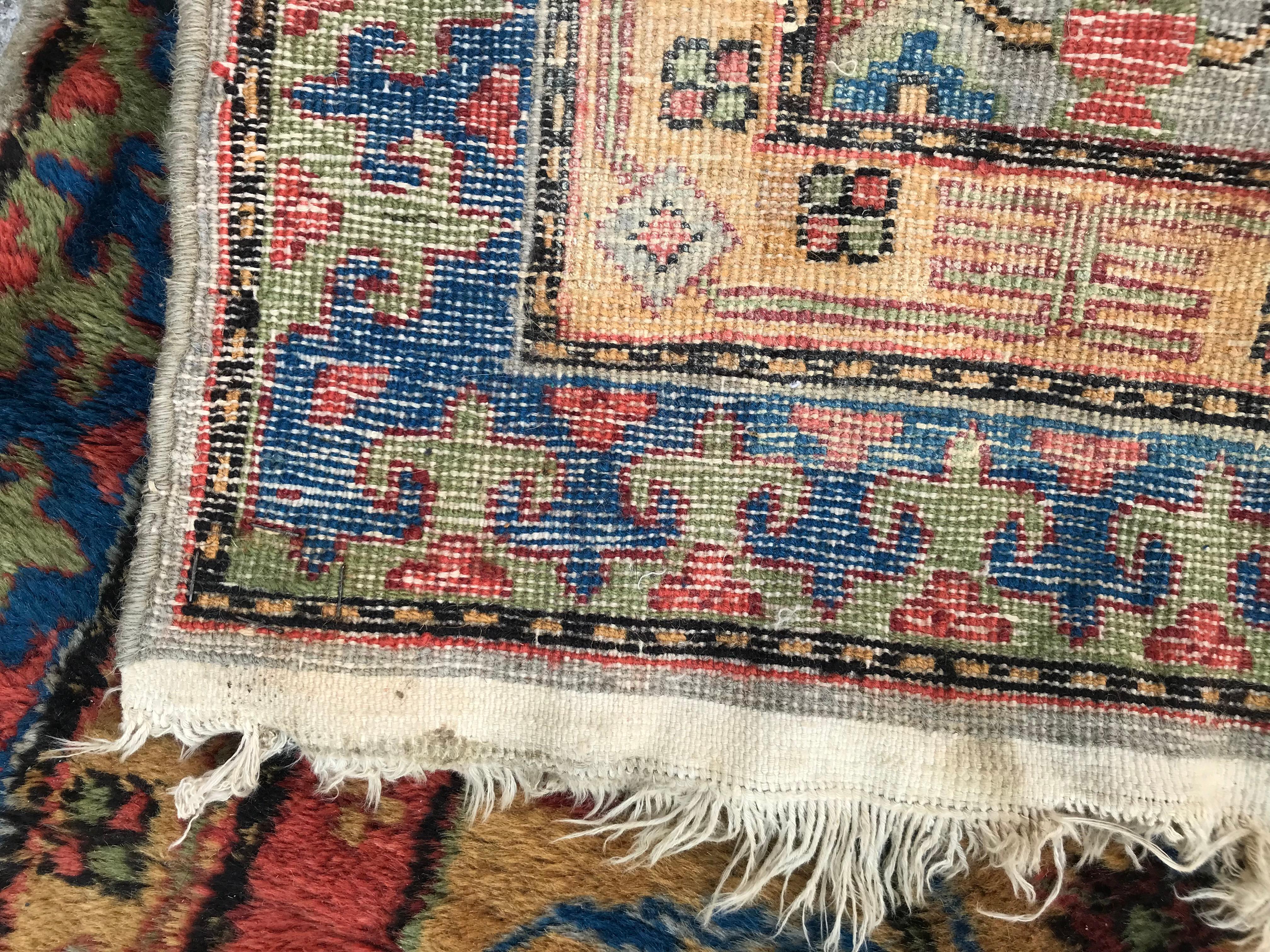 Little Vintage Sinkiang Rug, Antique Persian Style Rugs, 20th Century Carpets 3