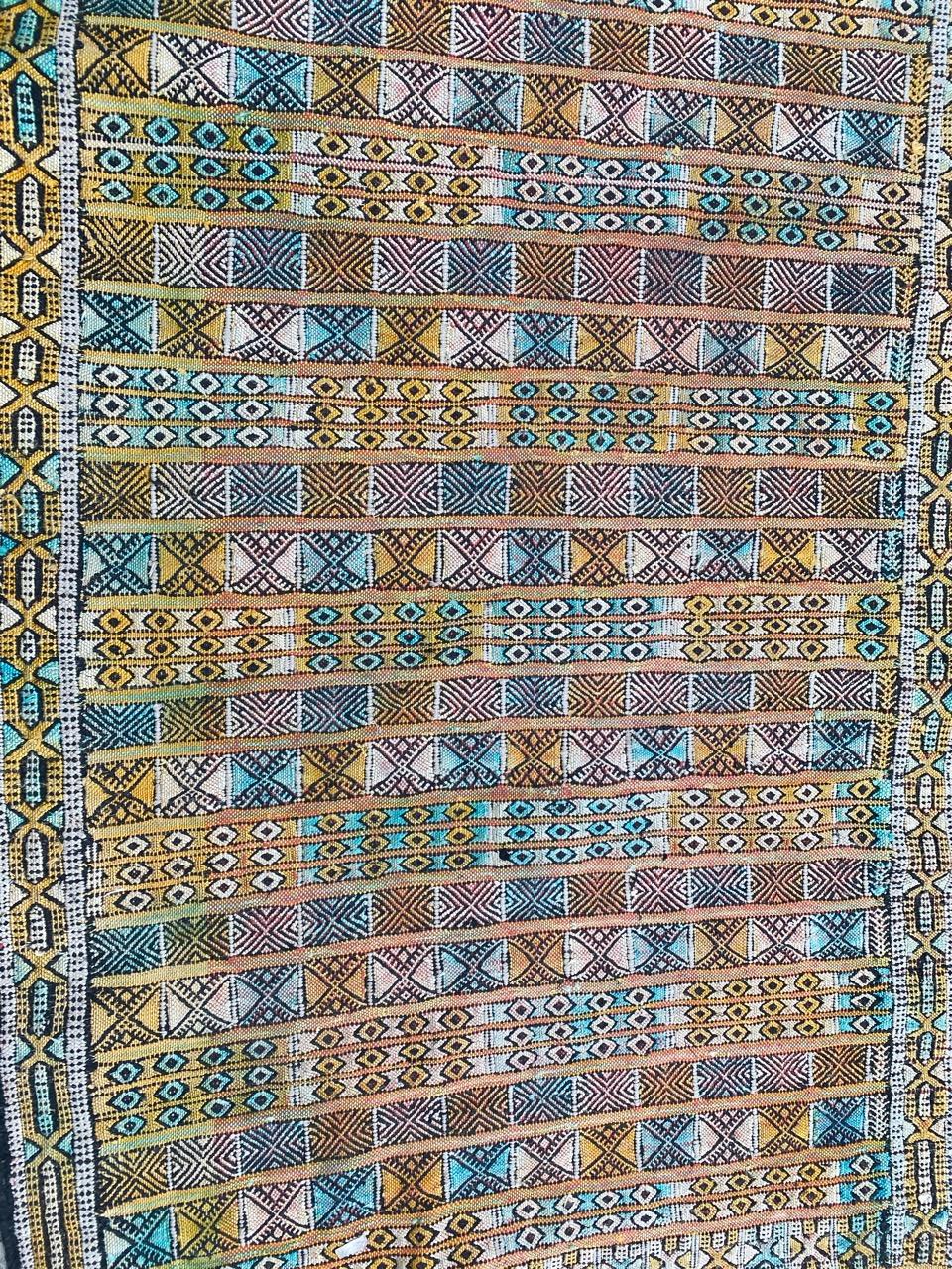 Bobyrug’s Little Vintage Tribal Moroccan Woven Rug For Sale 6