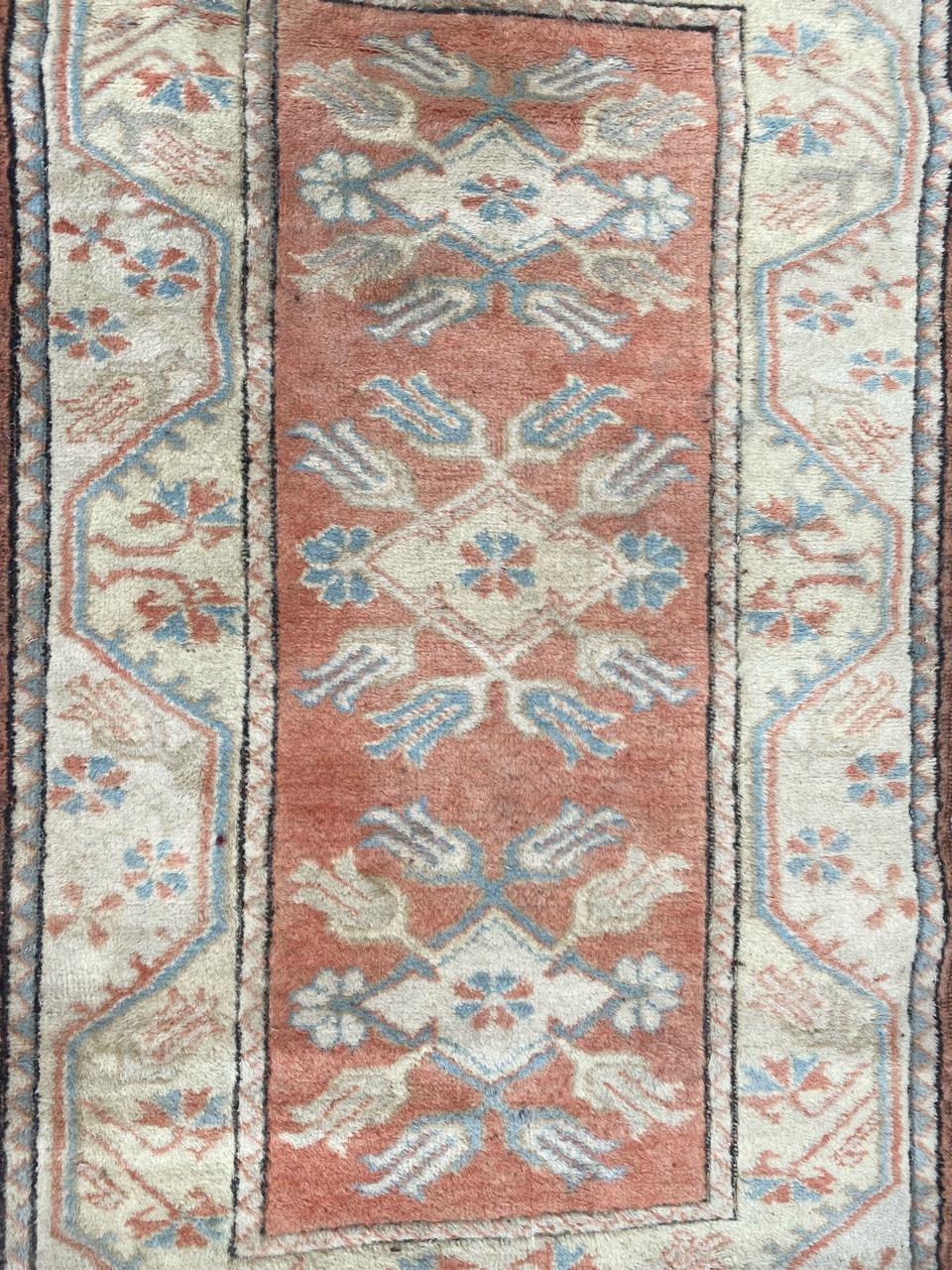 Bobyrug’s Little vintage Turkish Kars rug  For Sale 3
