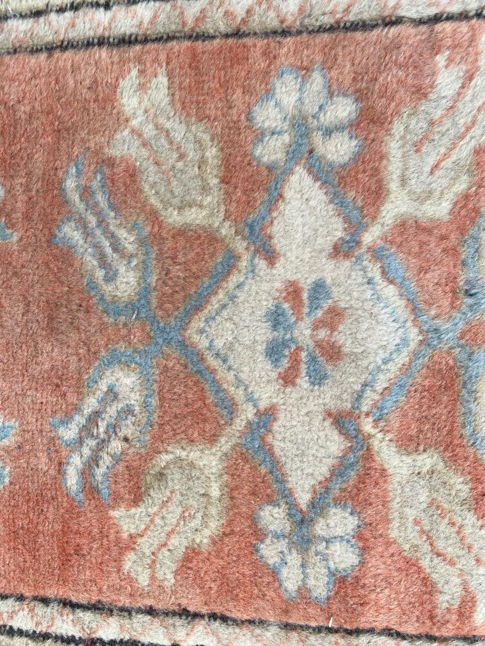 Wool Bobyrug’s Little vintage Turkish Kars rug  For Sale