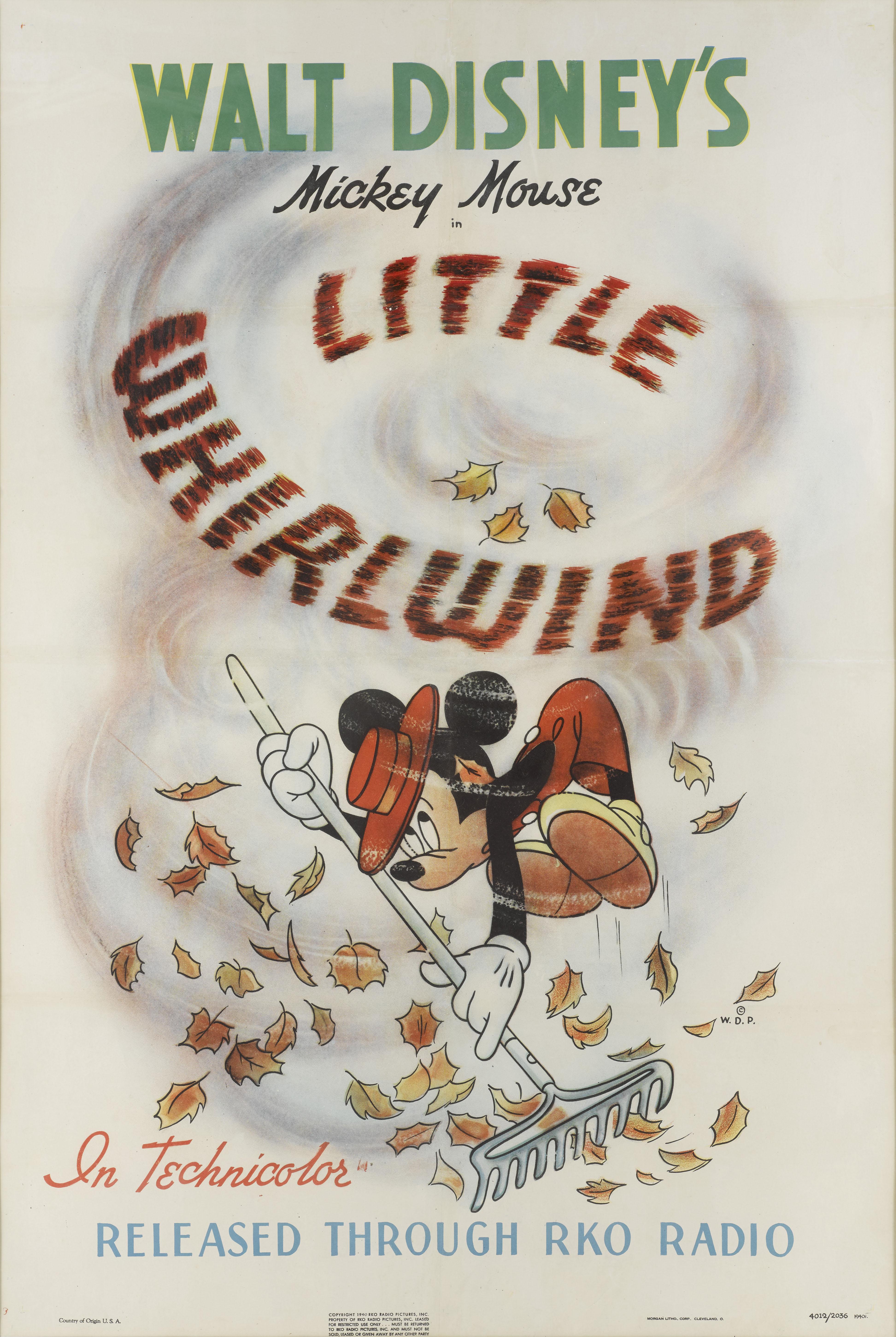 Original US film poster for Walt Disney's 1941 short animation.
This is an exceptionally fare poster for the 1941 Mickey Mouse short.
There are belived to be no more than five of these posters known to have survived.
The poster is conservation