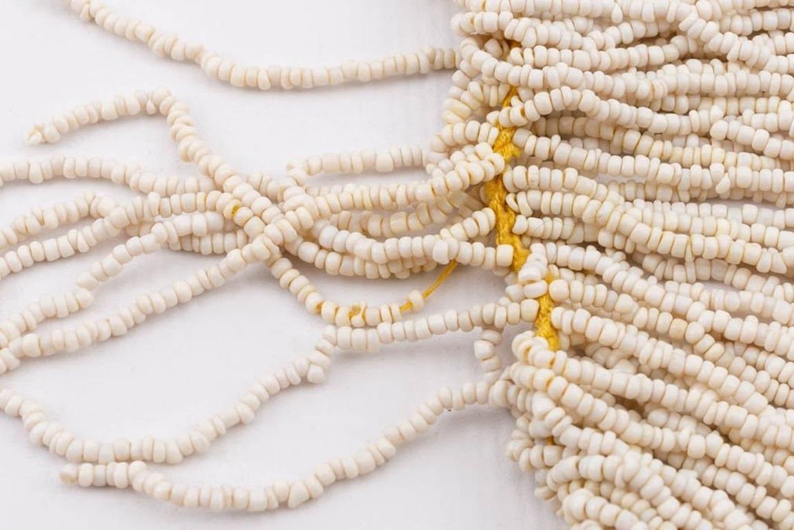 Little White Glass Beads Forming Fringes, 1925 For Sale 2