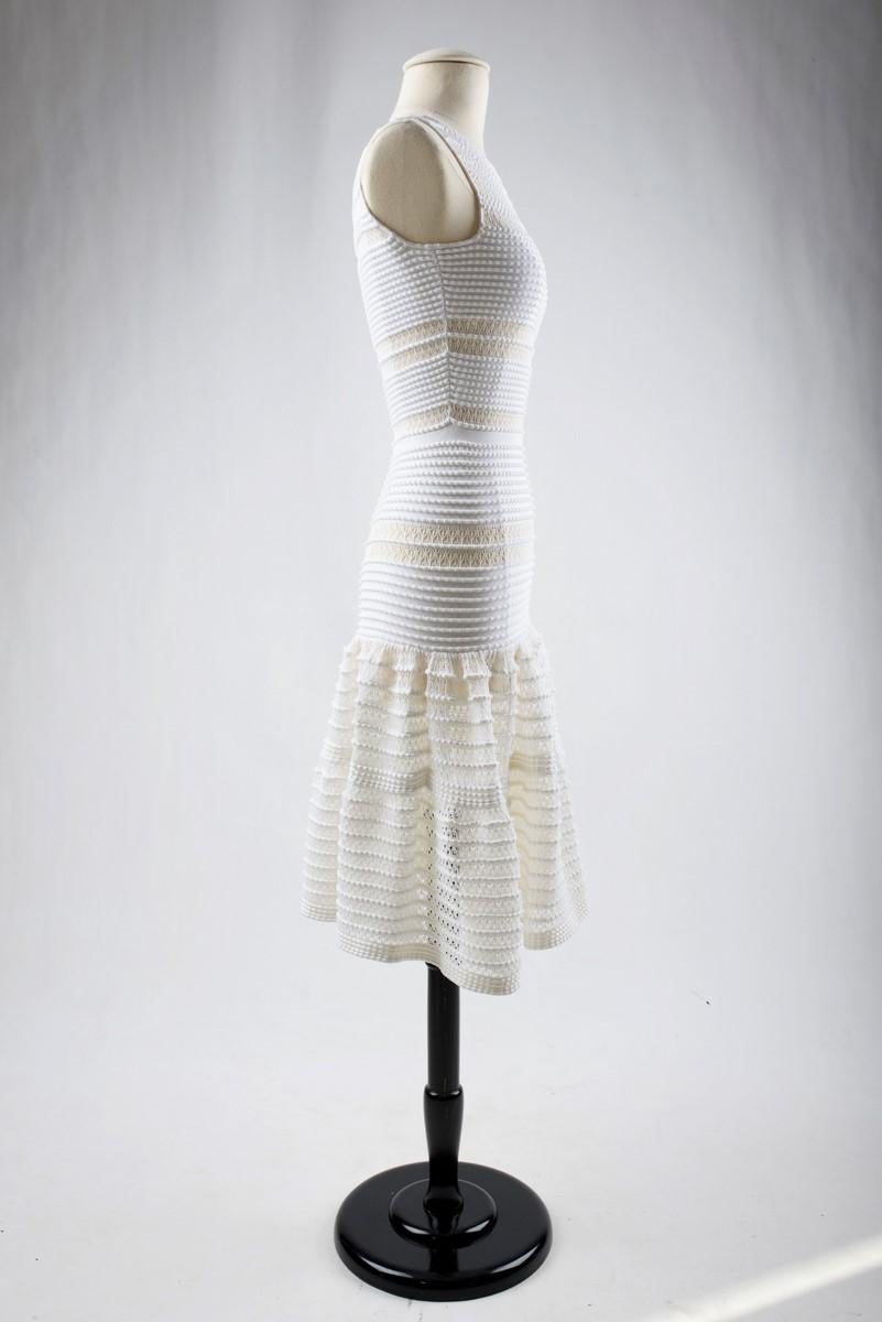 Little White Mini Dress in Stretch by Azzedine Alaïa Circa 2000 6