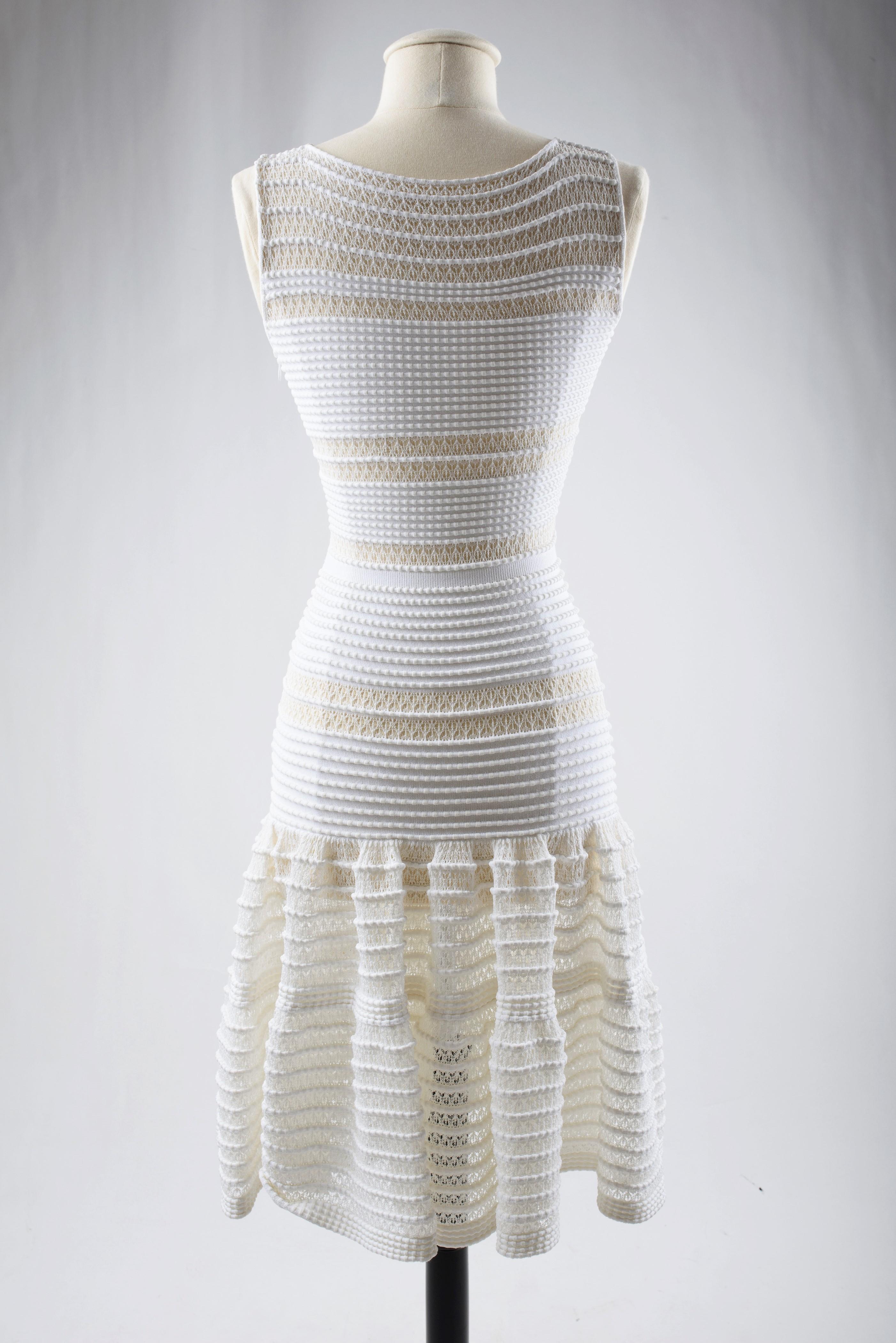 Little White Mini Dress in Stretch by Azzedine Alaïa Circa 2000 8