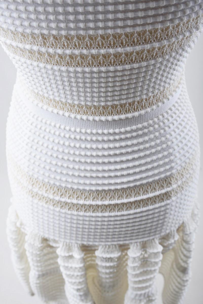 Little White Mini Dress in Stretch by Azzedine Alaïa Circa 2000 9